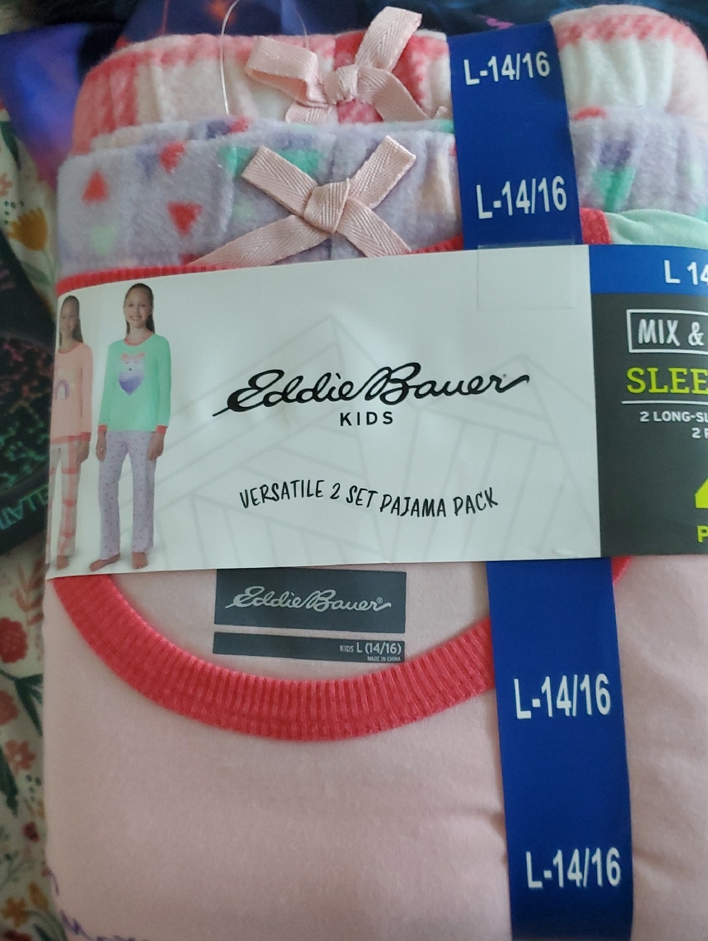Eddie Bauer Kids Pink & Pastel Mix 2-Set Pajama Pack